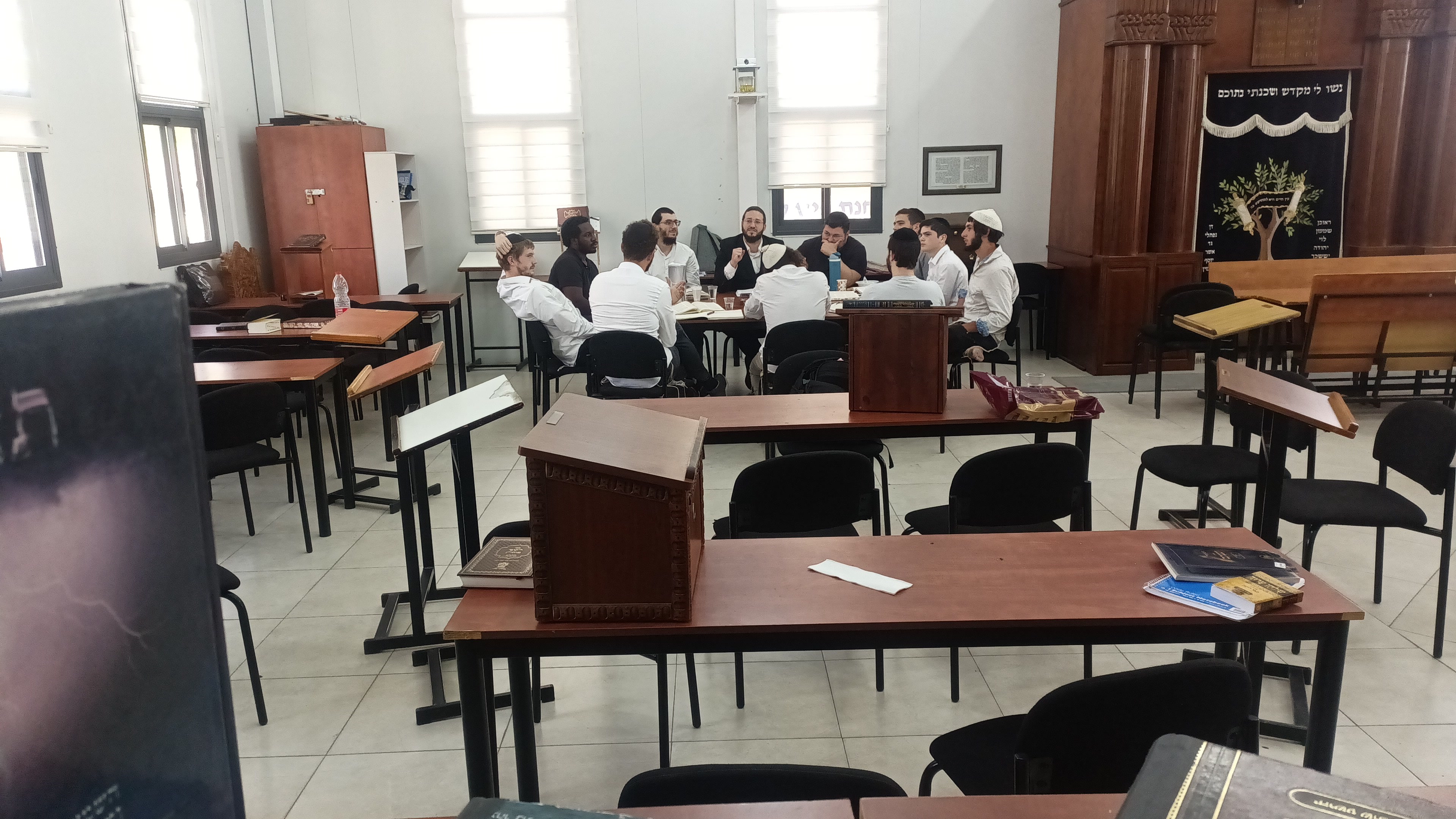 The Beis Midrash at Work at The Breslov Yeshiva