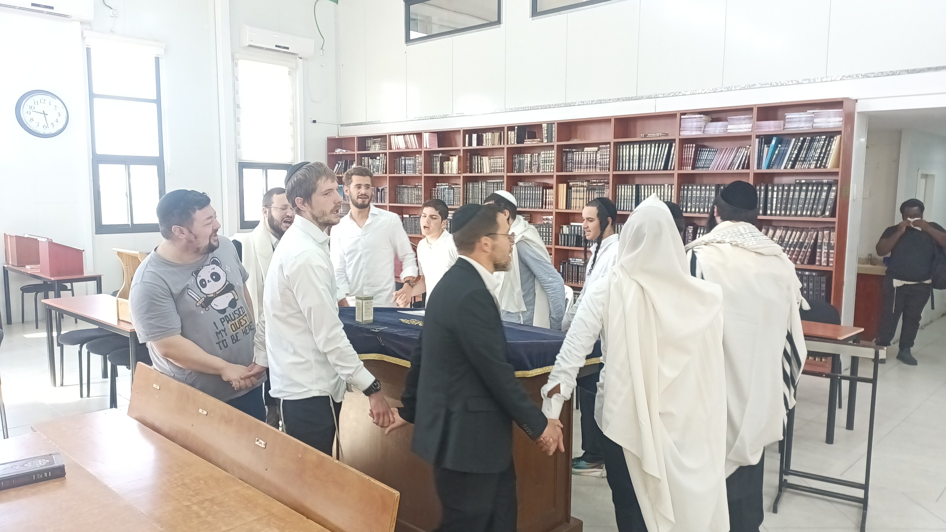 After Tefillah at The Breslov Yeshiva
