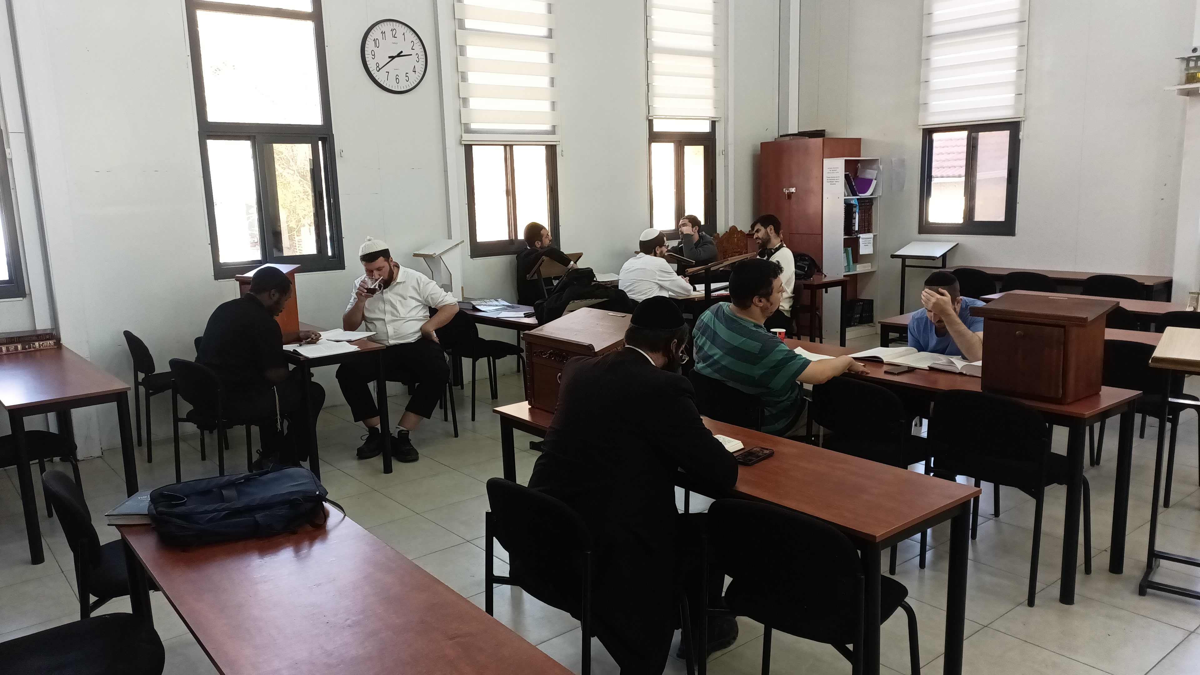 Quiet Beis Midrash at The Breslov Yeshiva