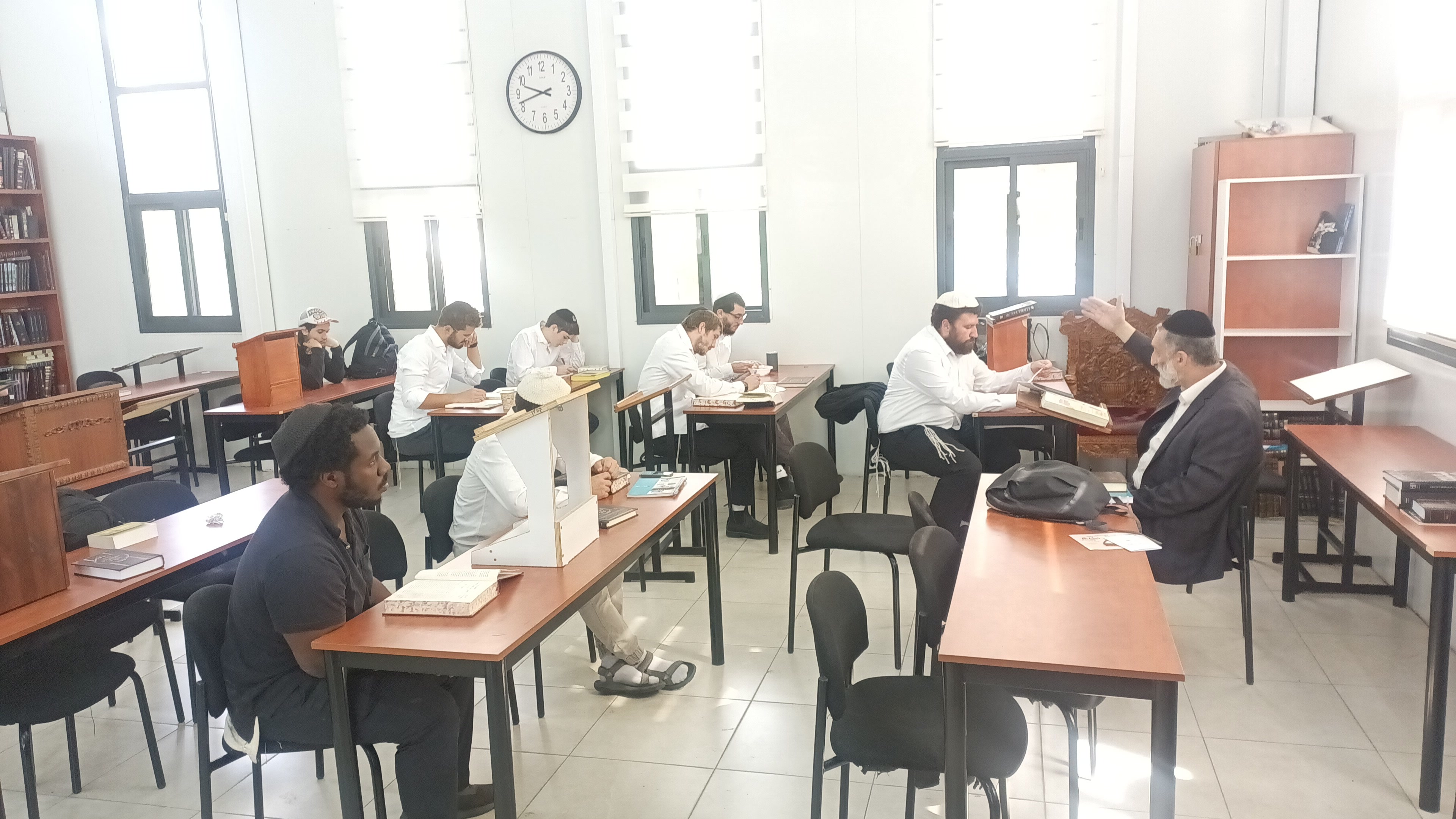 Across the Tables at The Breslov Yeshiva