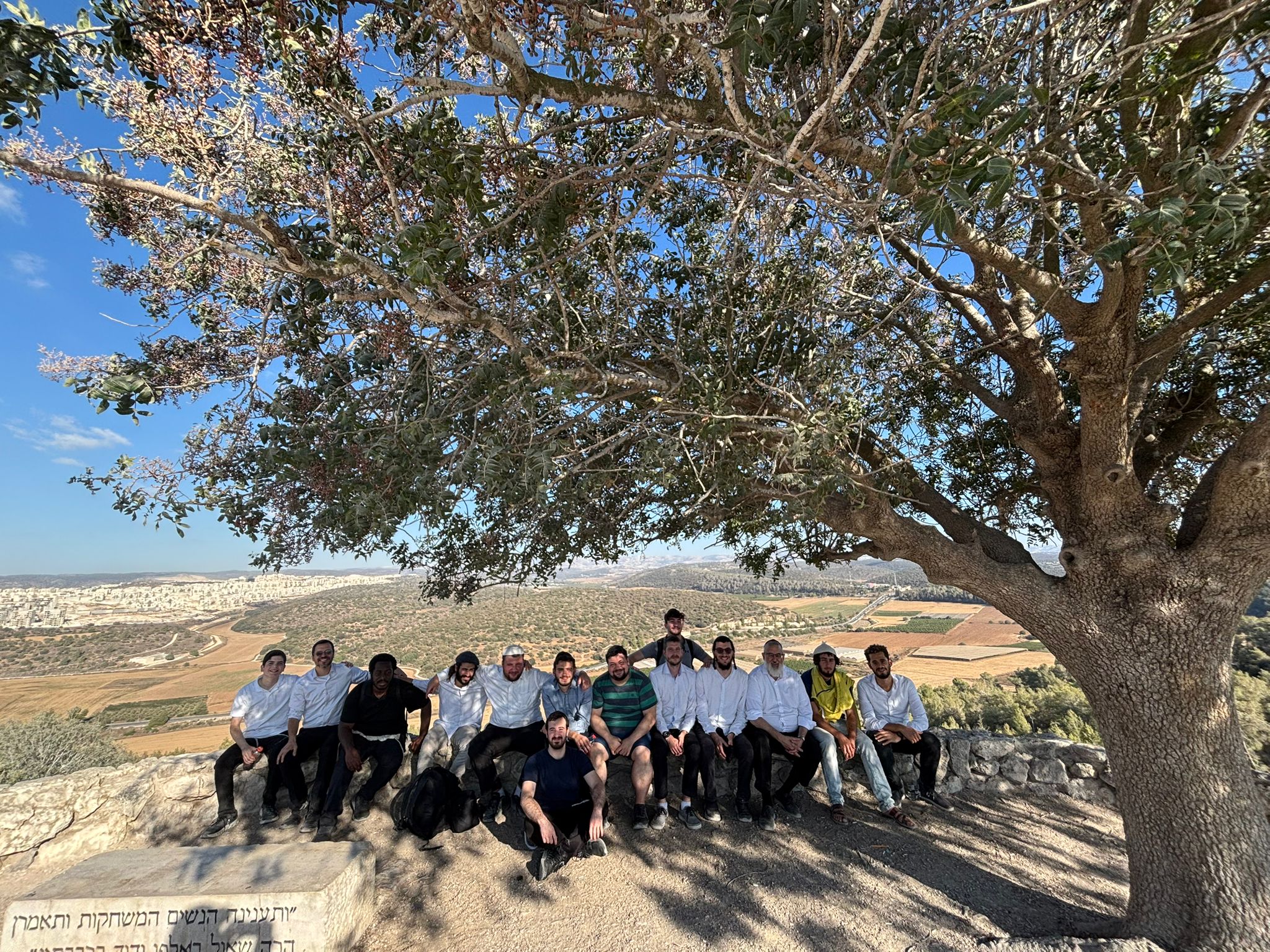 Chevra Under the Tree at The Breslov Yeshiva