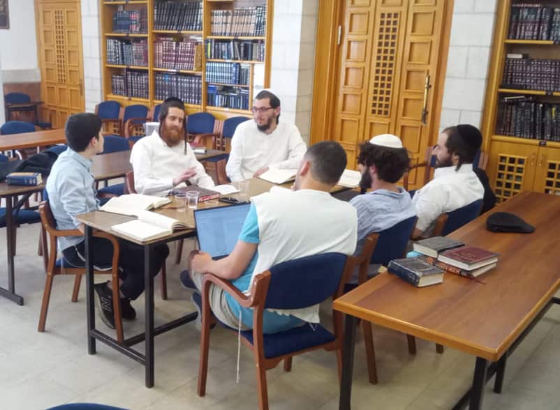 Students at The Breslov Yeshiva